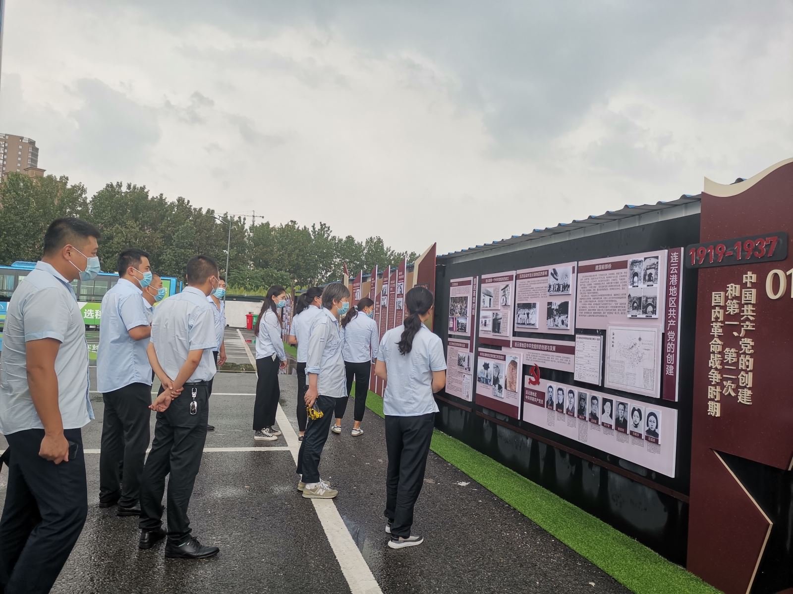 公交集团公交事业二部到公交事业一部“红色公交场站”参观学习